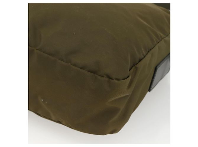 Borsa a Spalla PRADA Nylon Khaki Argento Autentica INZ058 Cachi - vista 12