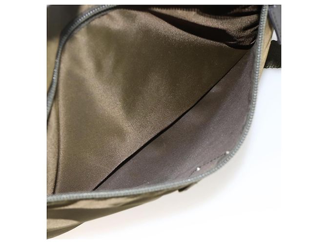 Borsa a Spalla PRADA Nylon Khaki Argento Autentica INZ058 Cachi - vista 23