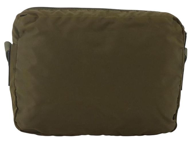Borsa a Spalla PRADA Nylon Khaki Argento Autentica INZ058 Cachi - vista 3