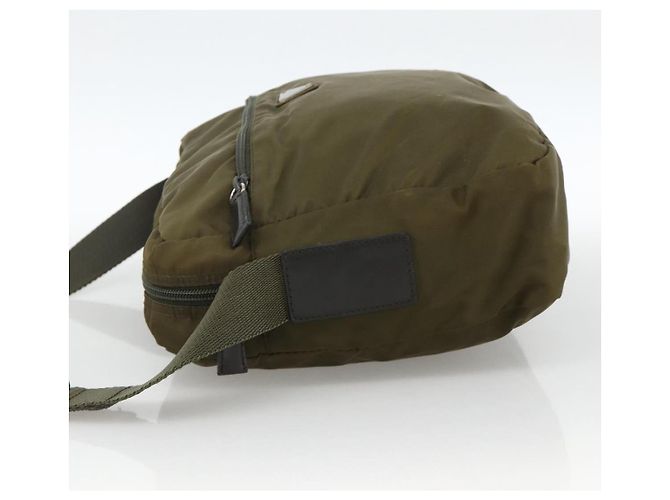 Borsa a Spalla PRADA Nylon Khaki Argento Autentica INZ058 Cachi - vista 4
