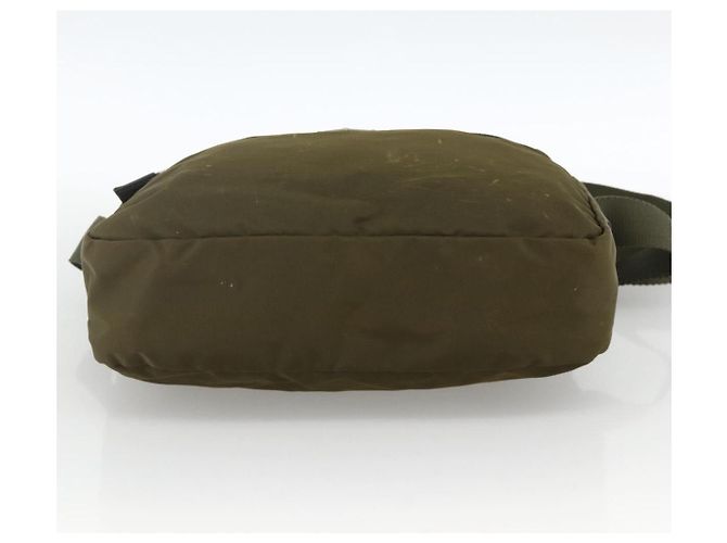 Borsa a Spalla PRADA Nylon Khaki Argento Autentica INZ058 Cachi - vista 9