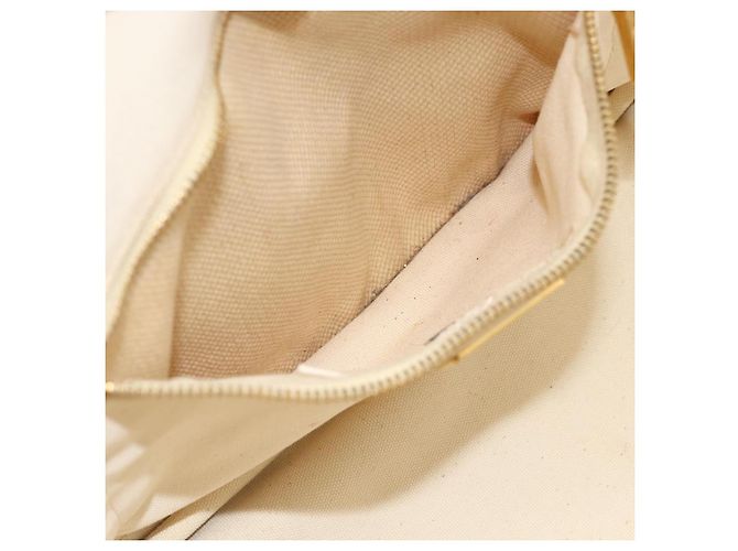 PRADA Canapa GM Borsa a mano in tela avorio oro Auth ka3683 D'oro Crudo - vista 20