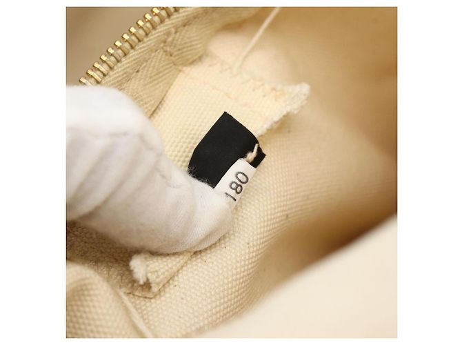 PRADA Canapa GM Borsa a mano in tela avorio oro Auth ka3683 D'oro Crudo - vista 23