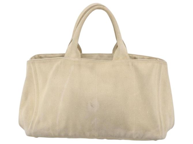 PRADA Canapa GM Borsa a mano in tela avorio oro Auth ka3683 D'oro Crudo - vista 3