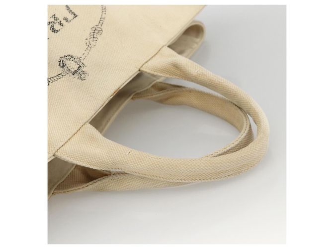 PRADA Canapa GM Borsa a mano in tela avorio oro Auth ka3683 D'oro Crudo - vista 7