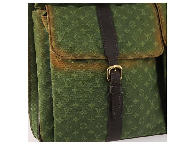 LOUIS VUITTON Borsa Boston Mini Claudine Monogram TST Khaki M42332 LV Auth gh1987 Cachi - vista 24