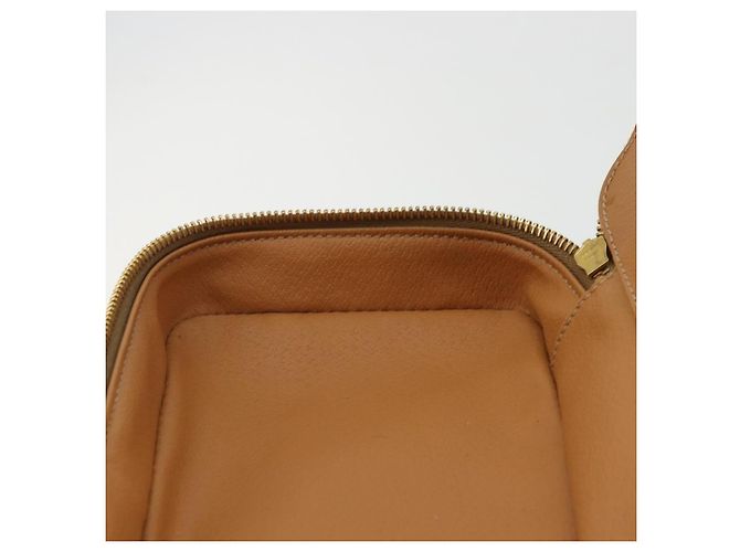 Céline CELINE Macadam Canvas Vanity Hand Bag PVC Leather Brown Gold Auth YKZ1479A Golden - view 18