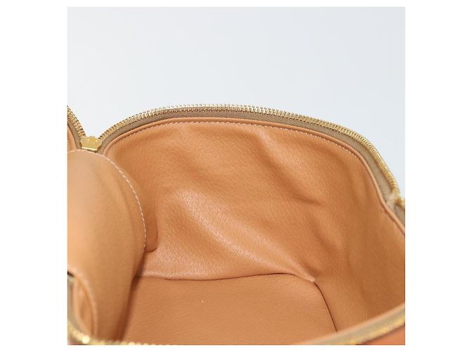 Céline CELINE Macadam Canvas Vanity Hand Bag PVC Leather Brown Gold Auth YKZ1479A Golden - view 23