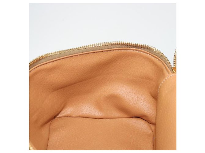 Céline CELINE Macadam Canvas Vanity Hand Bag PVC Leather Brown Gold Auth YKZ1479A Golden - view 24