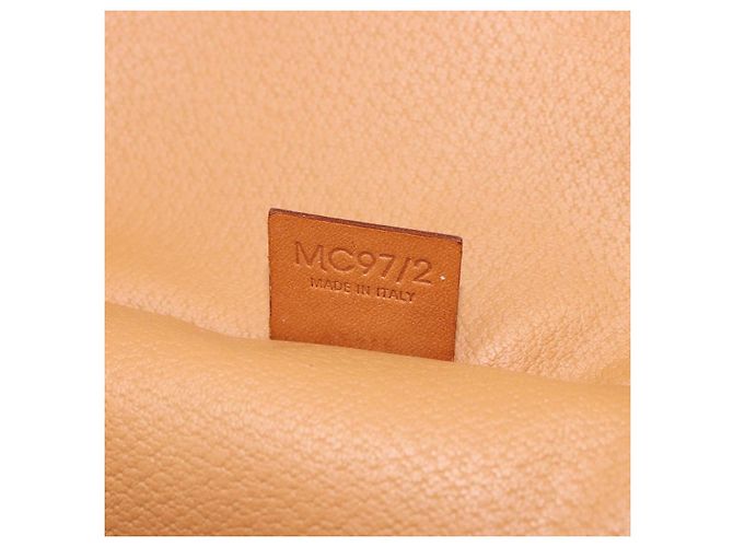 Céline CELINE Macadam Canvas Vanity Hand Bag PVC Leather Brown Gold Auth YKZ1479A Golden - view 25