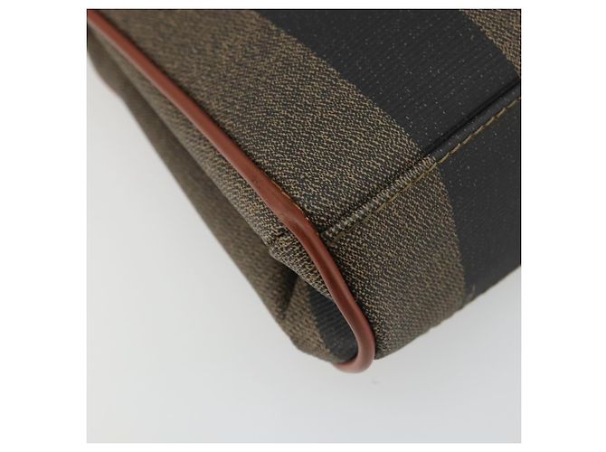 Pequin FENDI Pecan Canvas Handtasche PVC 2-Wege Schwarz Braun Auth INZ095 - Ansicht 13