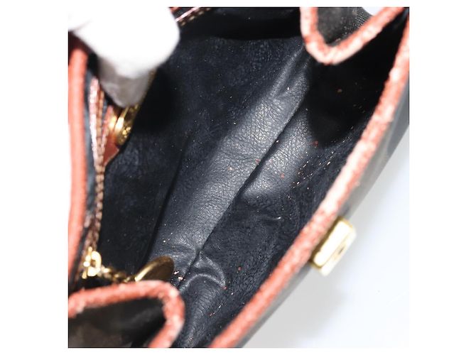 Pequin FENDI Pecan Canvas Handtasche PVC 2-Wege Schwarz Braun Auth INZ095 - Ansicht 19