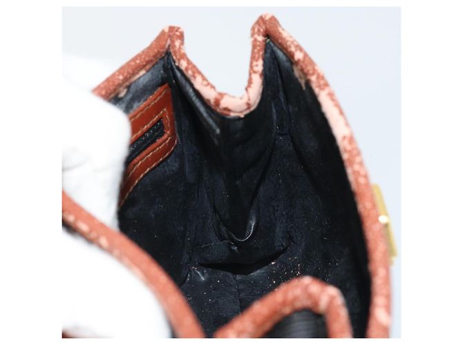 Pequin FENDI Pecan Canvas Handtasche PVC 2-Wege Schwarz Braun Auth INZ095 - Ansicht 20