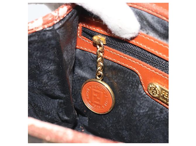 Pequin FENDI Pecan Canvas Handtasche PVC 2-Wege Schwarz Braun Auth INZ095 - Ansicht 22