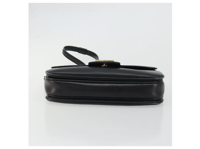 Borsa a Spalla Horsebit in Pelle Gucci Oro Nero Auth INZ099 D'oro - vista 10