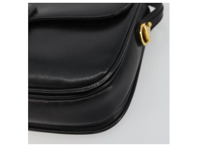 Borsa a Spalla Horsebit in Pelle Gucci Oro Nero Auth INZ099 D'oro - vista 11