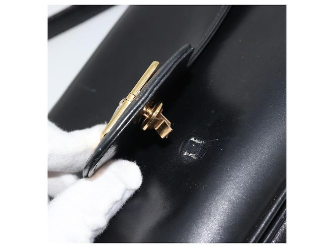 Borsa a Spalla Horsebit in Pelle Gucci Oro Nero Auth INZ099 D'oro - vista 16
