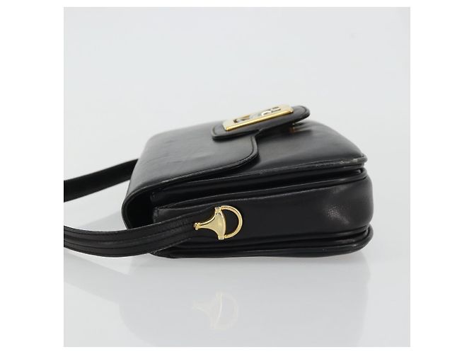 Borsa a Spalla Horsebit in Pelle Gucci Oro Nero Auth INZ099 D'oro - vista 5
