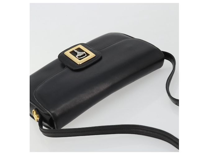 Borsa a Spalla Horsebit in Pelle Gucci Oro Nero Auth INZ099 D'oro - vista 7