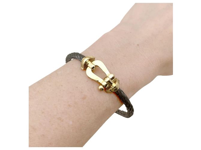 Bracciale Fred, 'Forza 10', oro giallo, acciaio. - vista 6