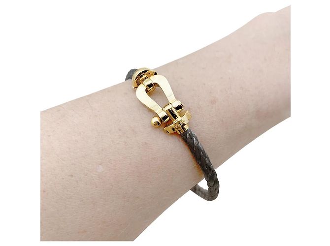 Bracciale Fred, 'Forza 10', oro giallo, acciaio. - vista 7