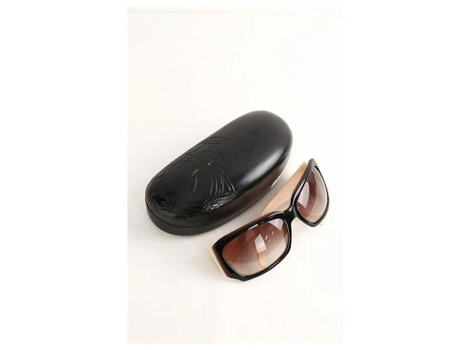 Versace Occhiali da sole neri oversize Nero - vista 5