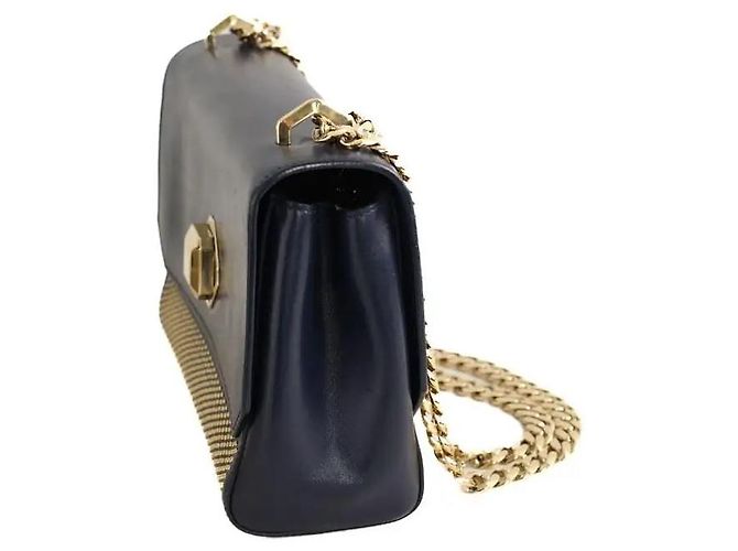 Elie Saab Borsa a tracolla blu navy - vista 2