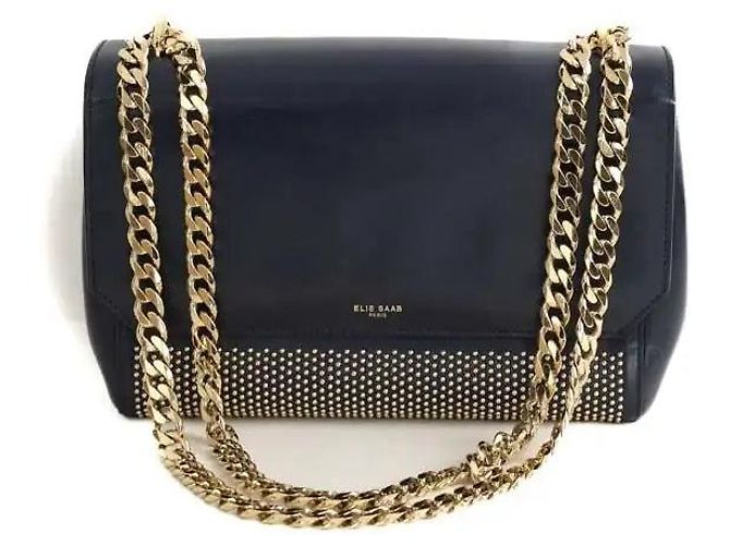 Elie Saab Borsa a tracolla blu navy - vista 3