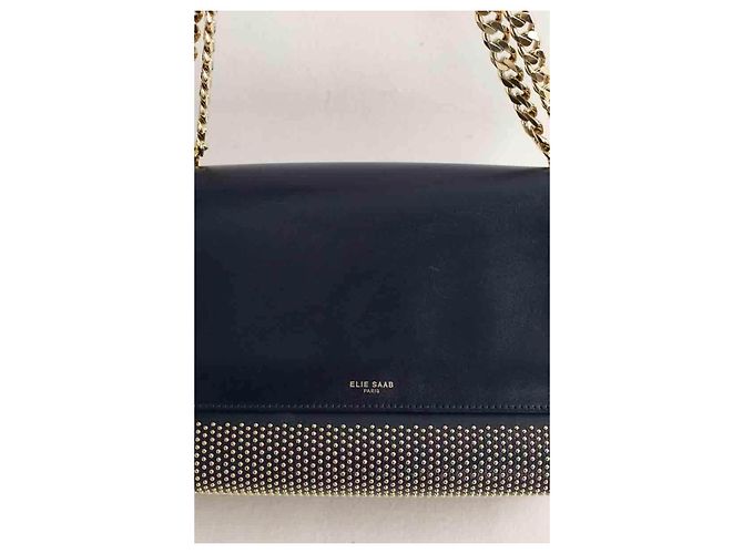 Elie Saab Borsa a tracolla blu navy - vista 4