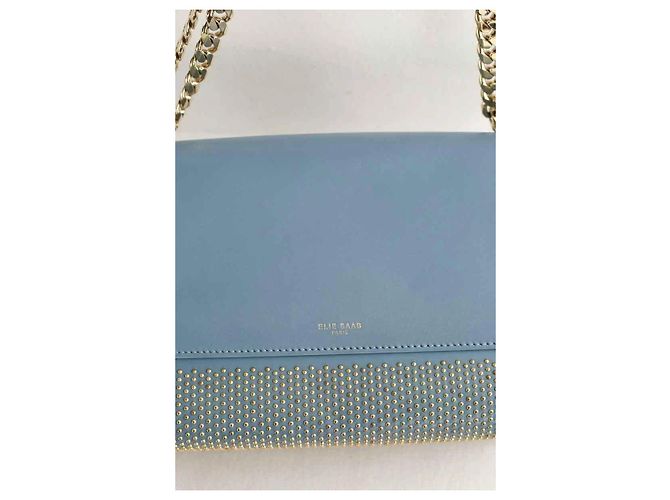 Elie Saab Borsa a tracolla blu - vue 5