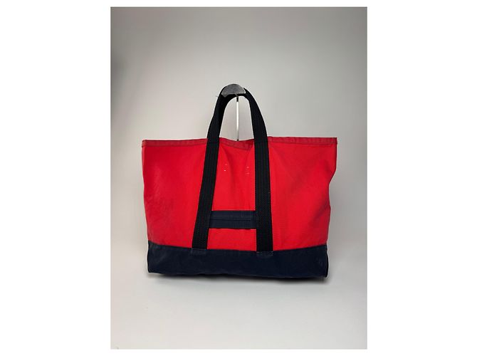 Vintage Marni Canvas Tote Bag Rot Schwarz Braun - Ansicht 9