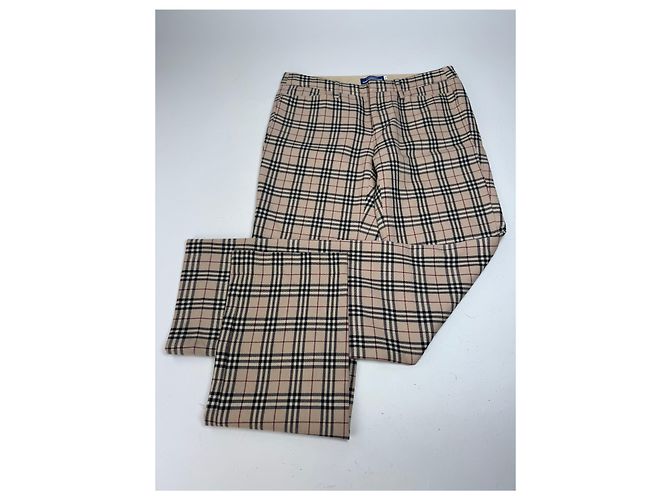 Vintage Burberry Nova Check Hose Beige 38/M - Ansicht 2