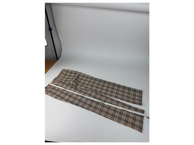 Vintage Burberry Nova Check Hose Beige 38/M - Ansicht 4