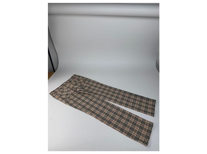 Vintage Burberry Nova Check Hose Beige 38/M - Ansicht 6
