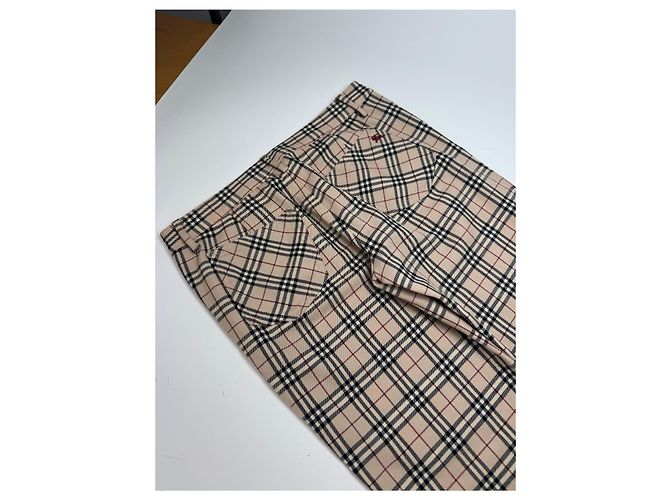 Vintage Burberry Nova Check Hose Beige 38/M - Ansicht 7