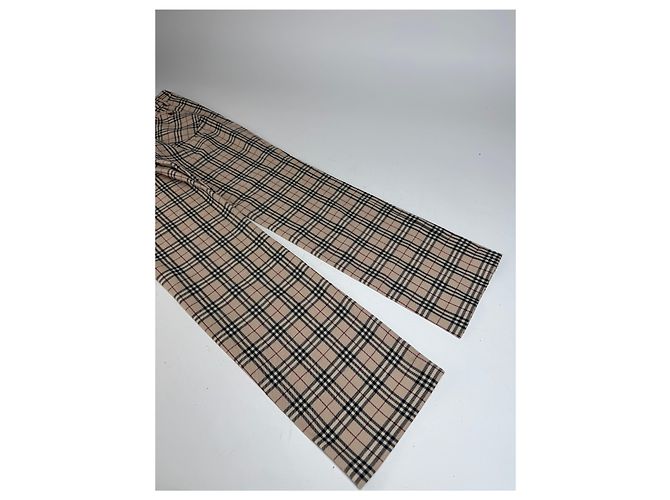 Vintage Burberry Nova Check Hose Beige 38/M - Ansicht 8