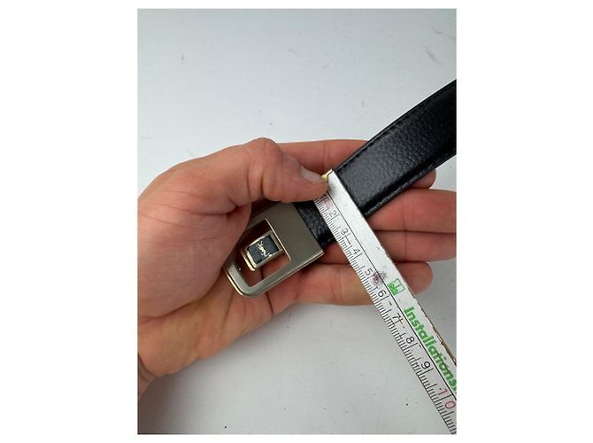 Vintage Yves Saint Laurent Ledergürtel schwarz - Ansicht 7