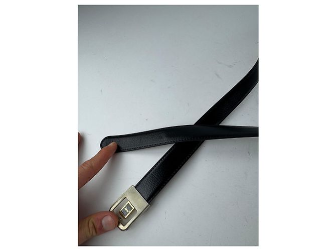 Vintage Yves Saint Laurent Ledergürtel schwarz - Ansicht 8