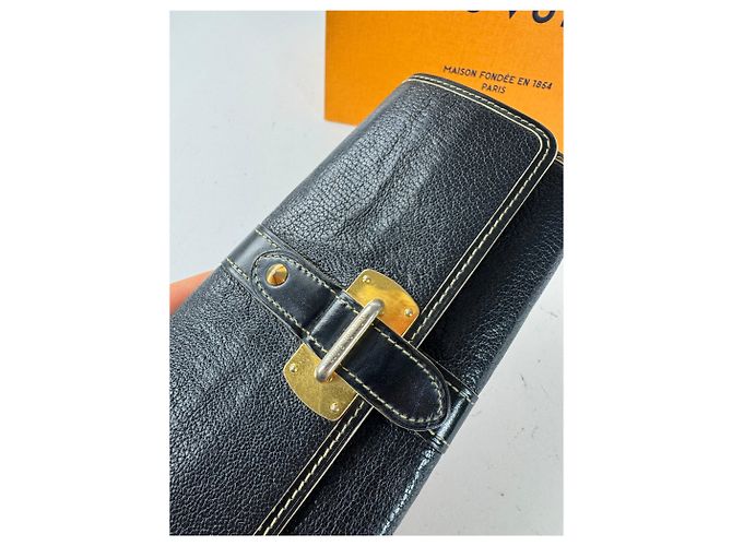 Vintage Louis Vuitton Leather wallet Black - view 4