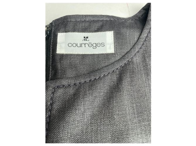 Vintage Courreges Abstraktes Kleid Schwarz Weiß M - Ansicht 10