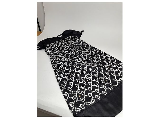 Vintage Courreges Abstraktes Kleid Schwarz Weiß M - Ansicht 11