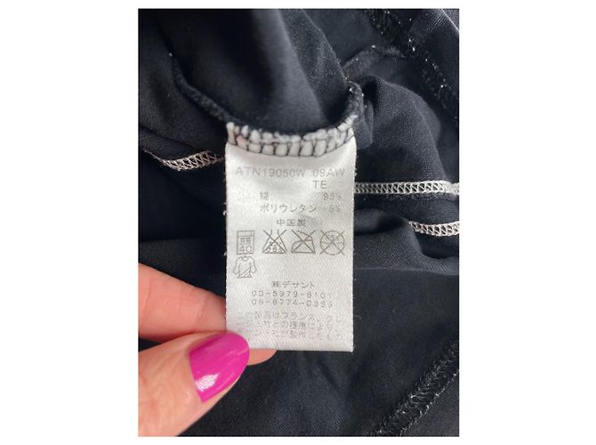 Vintage Courreges Canvas Rundhals schwarz-weiß - Ansicht 8