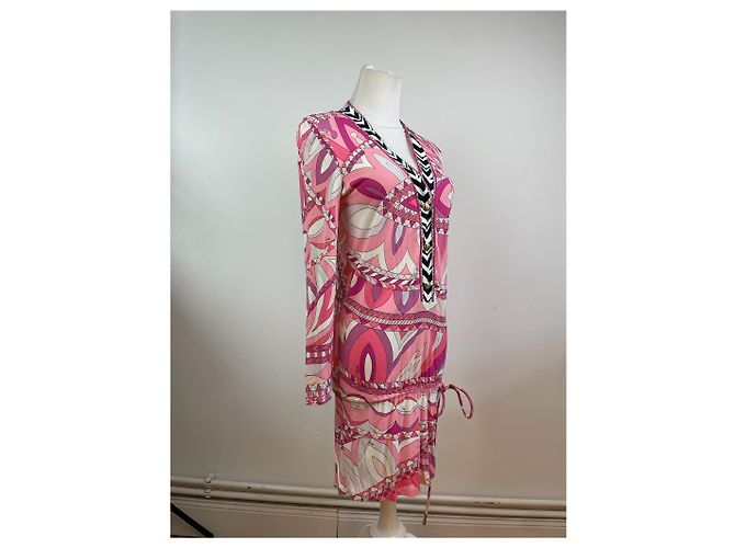 Vintage Emilio Pucci Kleid Pink Rot Weiß M - Ansicht 12