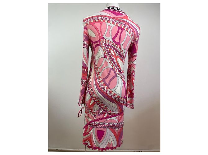 Vintage Emilio Pucci Kleid Pink Rot Weiß M - Ansicht 13