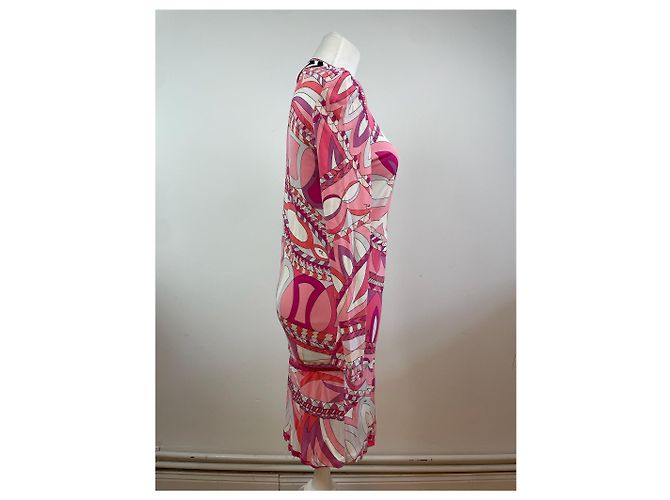 Vintage Emilio Pucci Kleid Pink Rot Weiß M - Ansicht 2