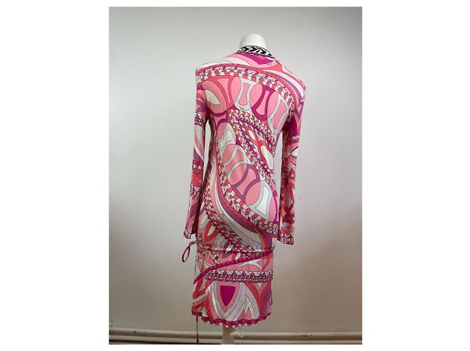 Vintage Emilio Pucci Kleid Pink Rot Weiß M - Ansicht 3