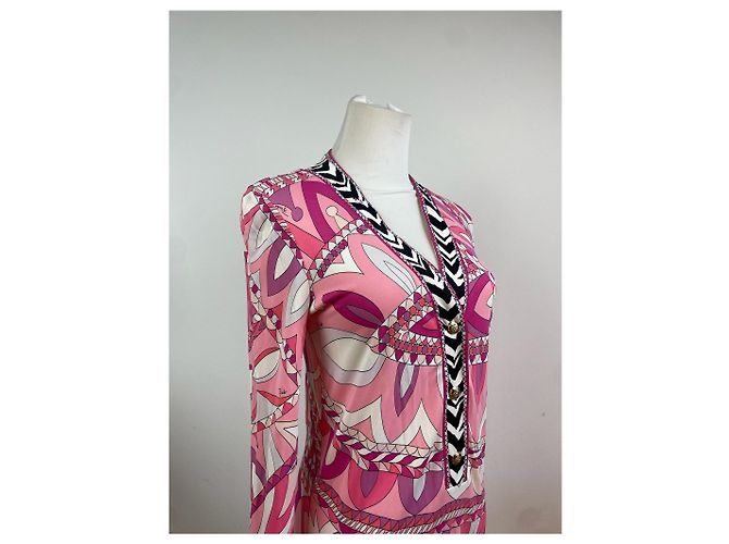 Vintage Emilio Pucci Kleid Pink Rot Weiß M - Ansicht 4