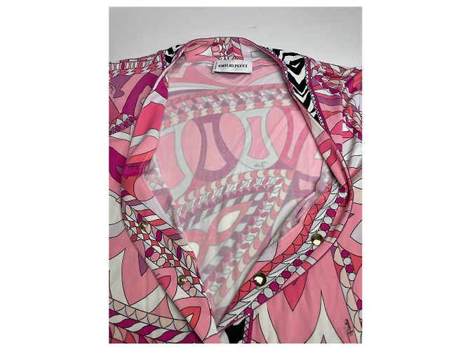 Vintage Emilio Pucci Kleid Pink Rot Weiß M - Ansicht 7