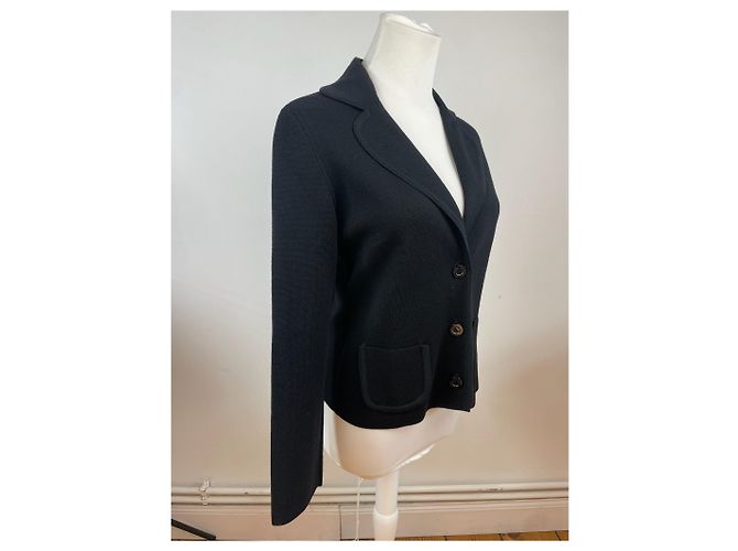 Vintage Courreges Blazer Schwarz M - Ansicht 8