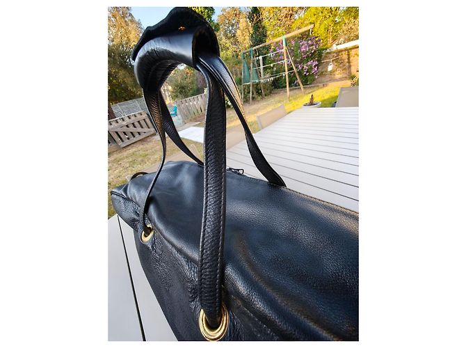 Borsa da viaggio Longchamp in pelle nera Nero - vista 10